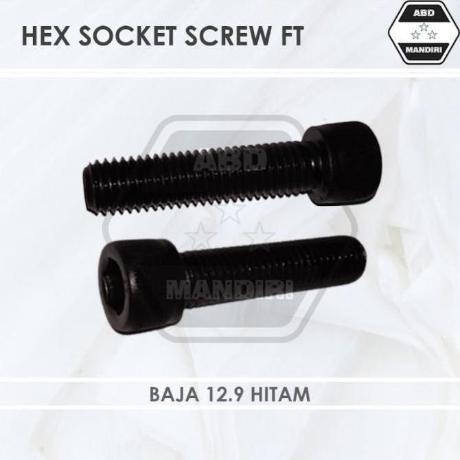 Baja Hitam 12.9 Baut L M20 X 70 ( Hex Socket Screw ) M20X70 / 20X70 Ft