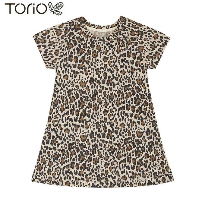 TORIO Basic Dress Leopard - Pakaian Anak Perempuan - Dress Anak