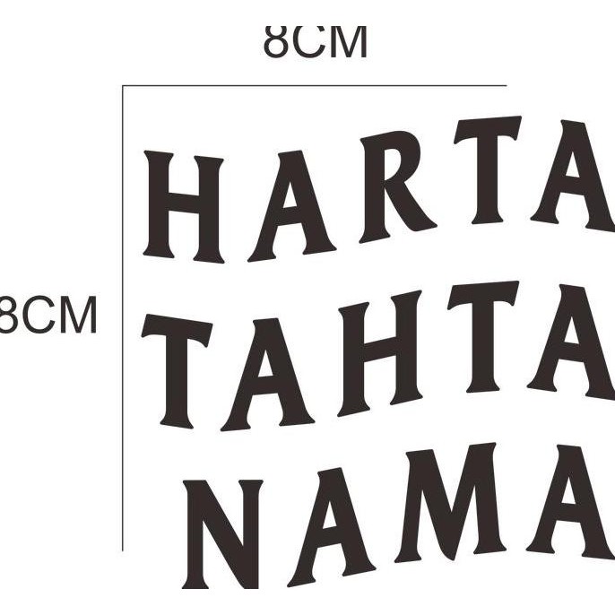 

DB82>> cutting stiker/sticker custom model bang jago harta tahta isi dua pcs