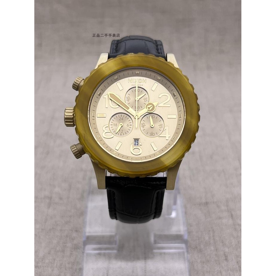 Nixon 42-20 Chronograph Light Gold - Jam Tangan Mewah Pria, Original Preloved
