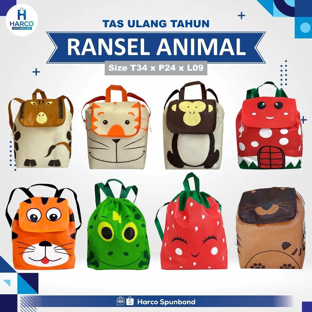 

[COD - Ready Stok] Tas Ulang Tahun Ransel | Tas Goodiebag Ulang Tahun Anak | Tas Ransel Motif Singa | Tas Souvenir Ulang Tahun untuk Box KFC Uk. 34x24x9