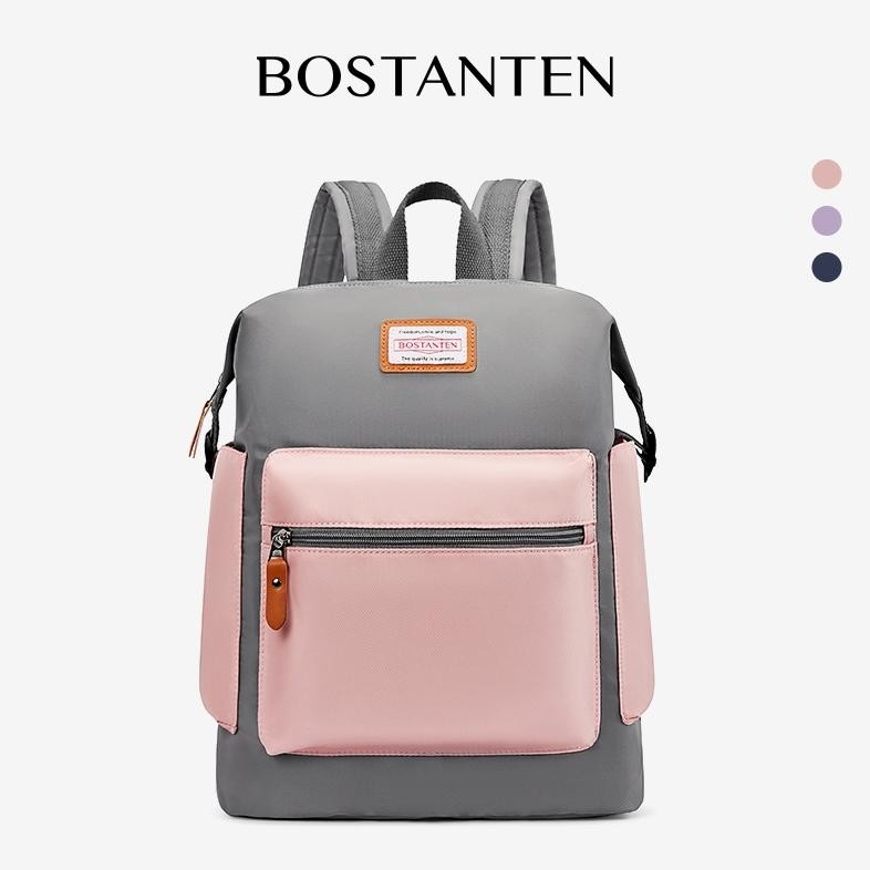 BOSTANTEN Ransel Pria Ransel Wanita Tas Couple Tas Kanvas Unisex Tas Pelajar Berbagai Warna