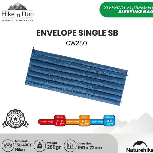 Sleeping Bag Down Naturehike Cw280 Nh17Y010R Envelope Single Sb