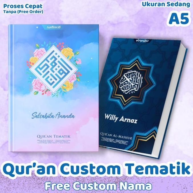 

Quran 2 Blok Warna Al Quran Custom Nama by Nadira id I ukuran A5 I COD Mushaf Alquran ks