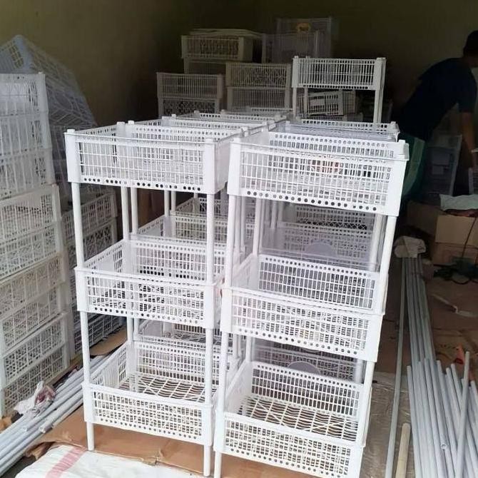 RAK SUSUN SERBAGUNA RAK SUSUN KERANJANG BUAH RAK SUSUN JUALAN RAK DAGANGAN MURAH RAK SUSUN 4
