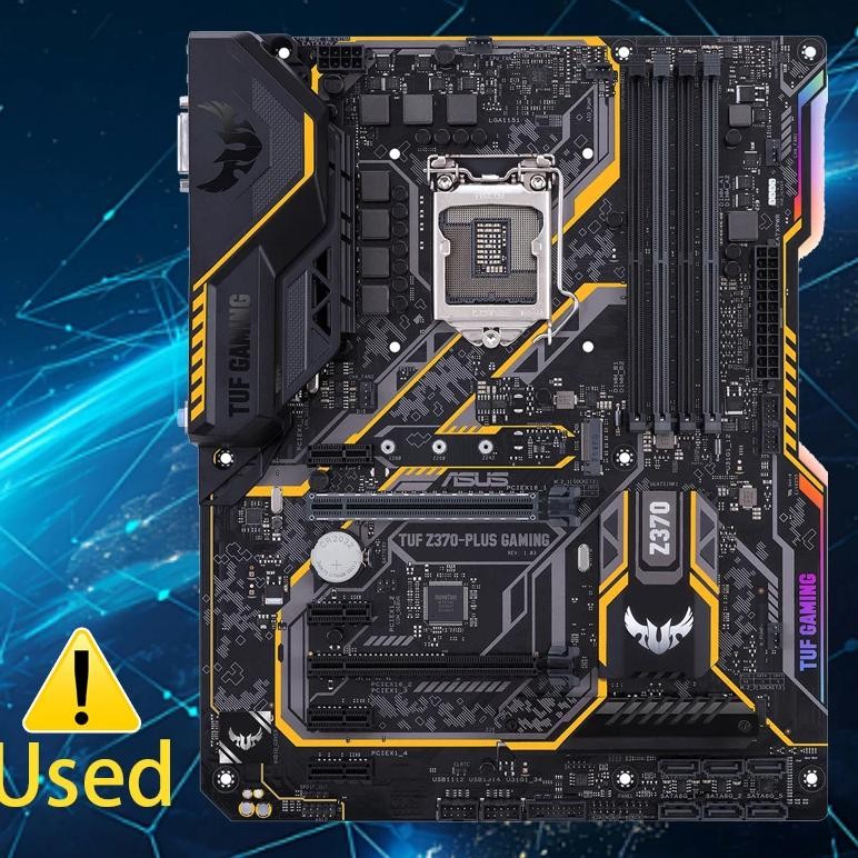 Used Asus Tuf Z370-Plus Gaming Motherboard Chipset With Intel Z370 Lga1151 Ddr4 Hdmi Dvi