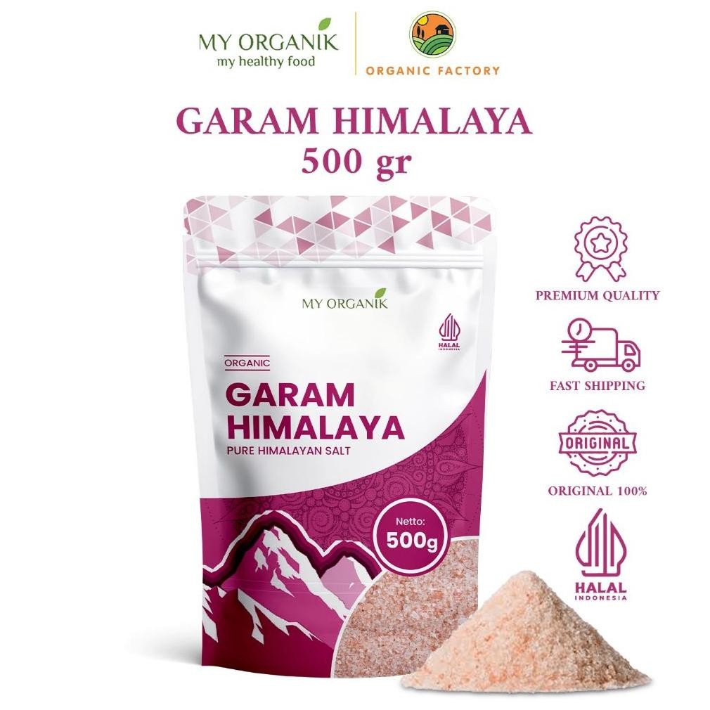 

(Terbaru) My Organik Garam Himalaya Pink Himalayan Salt 500g Salt Himsalt Organic Garem Original Premium MPASI (Terlaris)