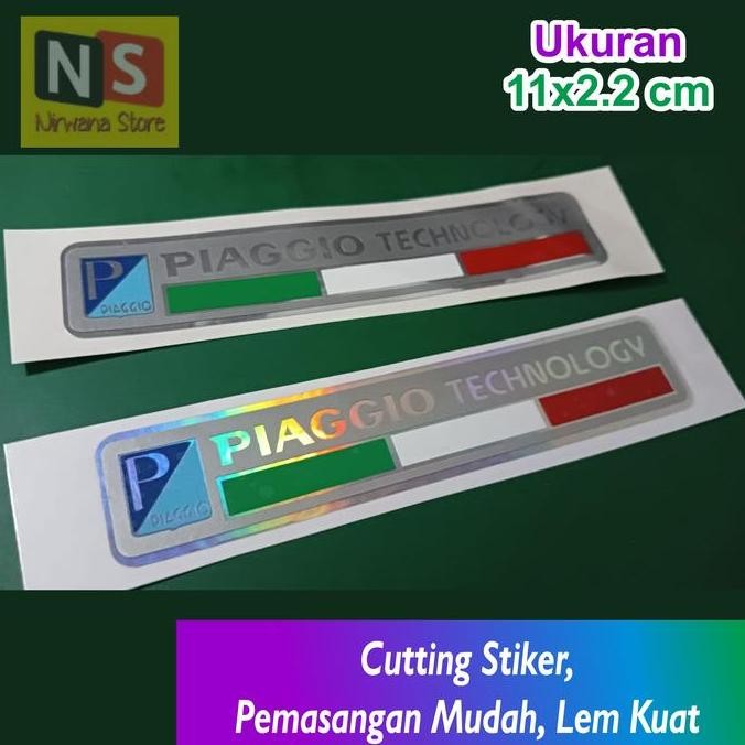 DF151>> Stiker Vespa Technology Cutting Stiker Logo Vespa Sprint LX Primavera GTS Matic