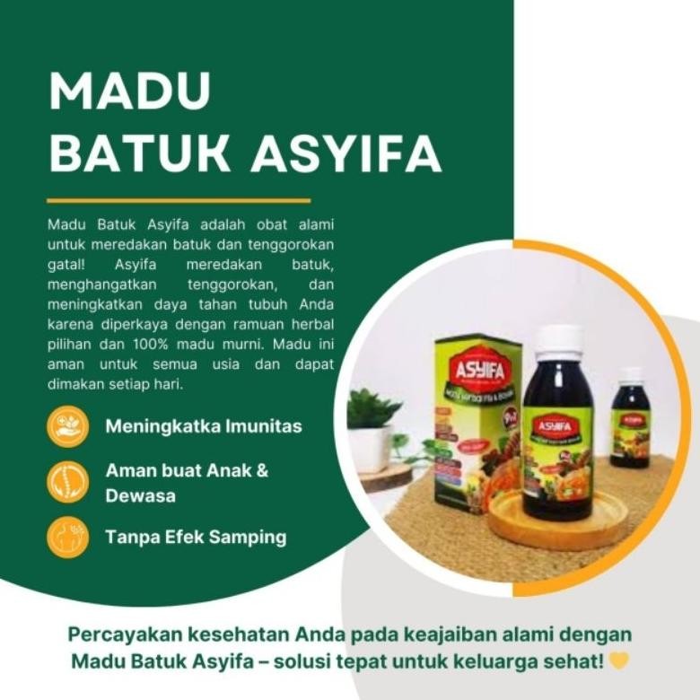 

(Terbaru) Madu Batuk Flu Asyifa Sariawan Anak dan Dewasa 175gram (Terlaris)