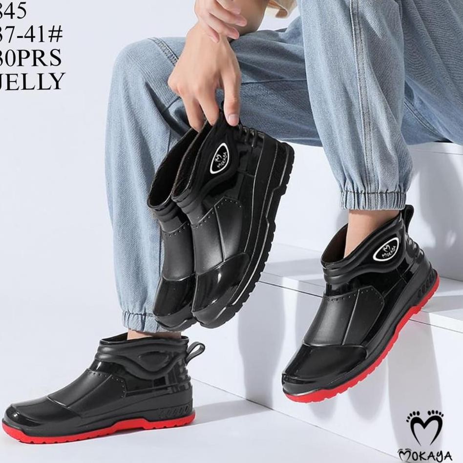 Sepatu Boot Pria Karet Pendek Anti Slip Mokaya 845 Size 4044