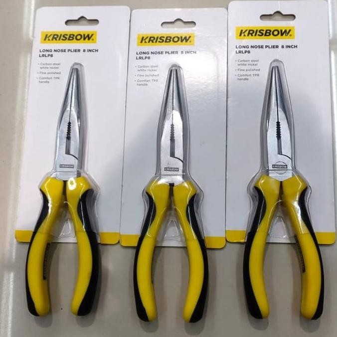 Tang Lancip / Plier Long Nose 8 inch (Krisbow)