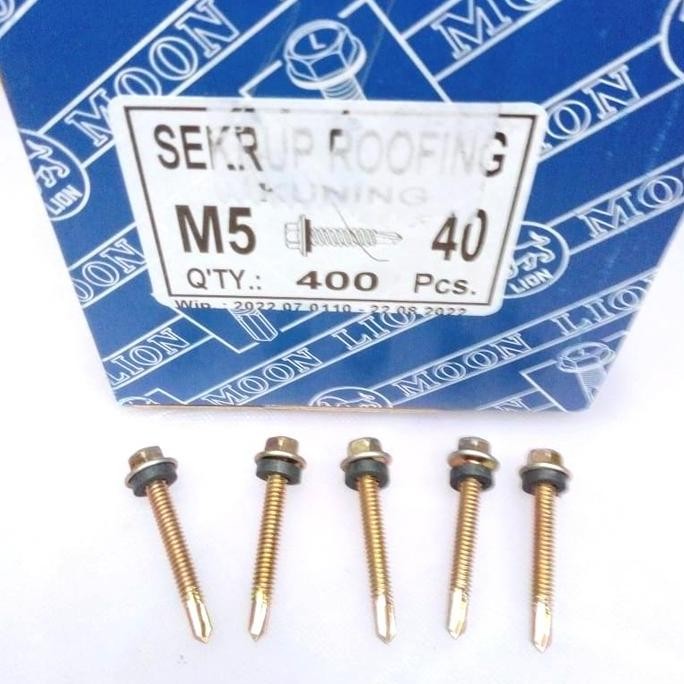 Sekrup Roofing Kuning 12X40 Moon Lion