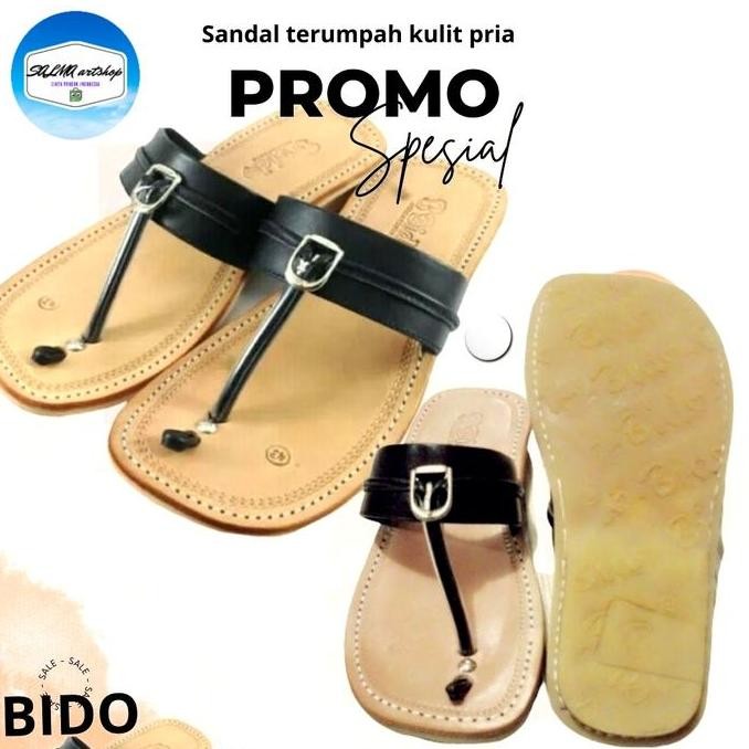 Ready stock] sandal tarumpah kulit pria, sandal pria terumpah Jepit Karet,sandal tradisional terumpa