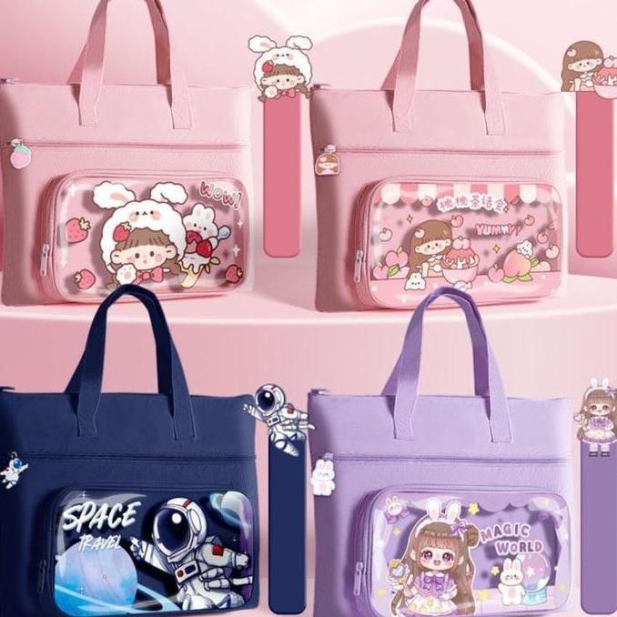 Tas Selempang Les Kursus Tote Bag Anak laki Laki Perempuan