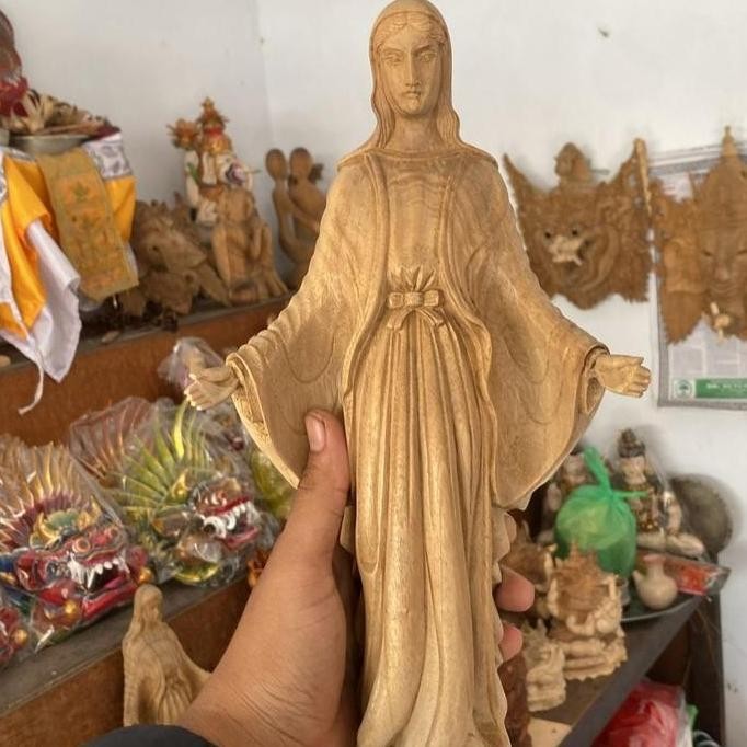 ><><><] Patung Bunda Maria - Patung Bunda Maria Kayu - Patung Rohani