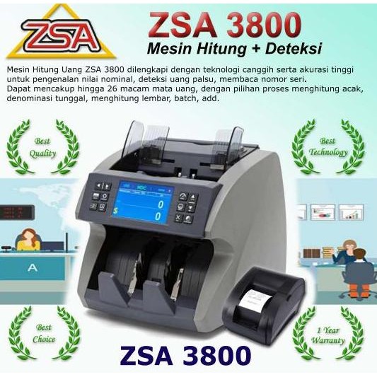Zsa 3800 Mesin Hitung Uang + Deteksi