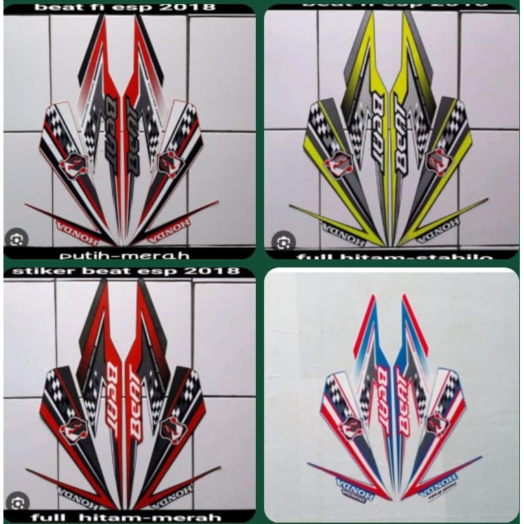 STIKER STRIPING HONDA BEAT FI 2018 FULL STIKER LIS BODY MOTOR BEAT FI 2018 Termurah & Terlaris