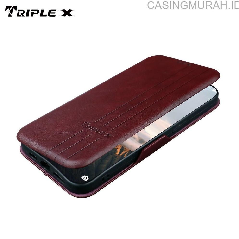 Original Leather Case Luxury Pvc Samsung Galaxy M10 M11 M12 M21 M30S M22 M32 M62 5G Flip Cover Kulit