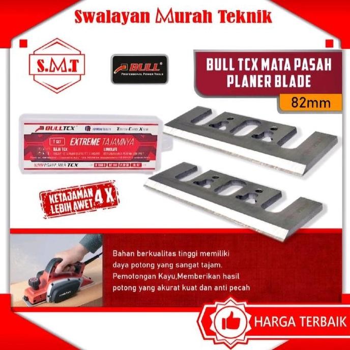 langsung order saja] BULL TCX Mata Pisau Mesin Pasah 82 mm Ketam Serut Sugu Planer Kayu
