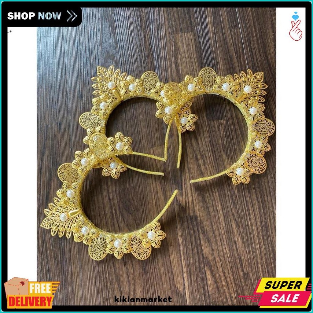 Bando Emas / Hiasan Kepala / Bando Karnaval / Bando Tari / Bando Pawai