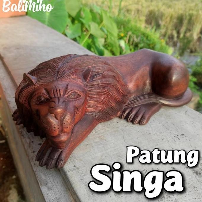 {{{{}}] PATUNG SINGA KAYU/PATUNG MACAN/PATUNG SINGA/PAJANGAN SINGA/PATUNG UNIK