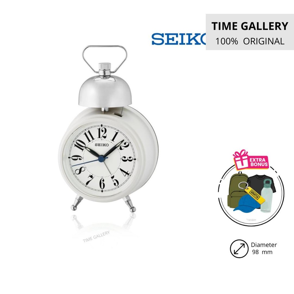Jam meja 100% Original Seiko ori weker hiasan dekorasi hadiah qhk055n qhk 055n 055 n