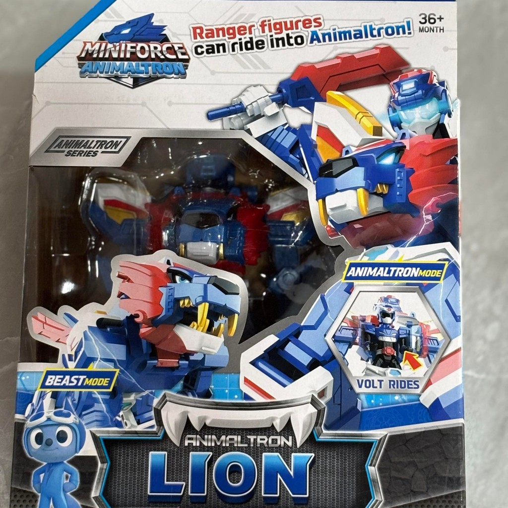 Mainan robot miniforce lion original mini force volt toys ori toy animaltron beast