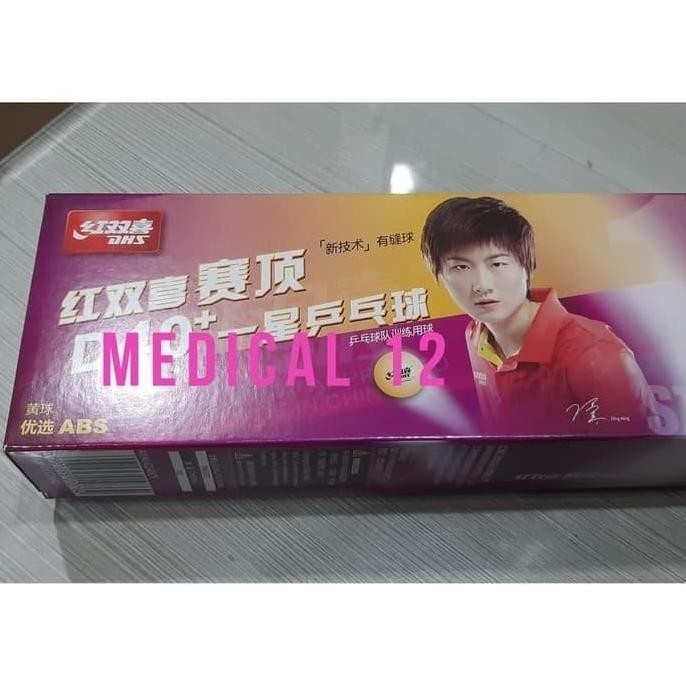 BEBAS ONGKIR - Bola Pingpong DHS Bintang 1 isi 10 | bola dhs tenis meja bintang 1 isi