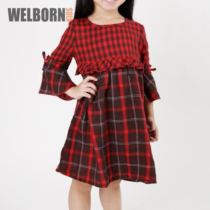 Welborn Kids Lyla Red Dress Anak Perempuan