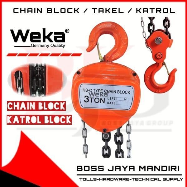 CHAIN BLOCK 3TON X 15 METER - TAKEL 3TON X 15 METER WEKA GERMANY