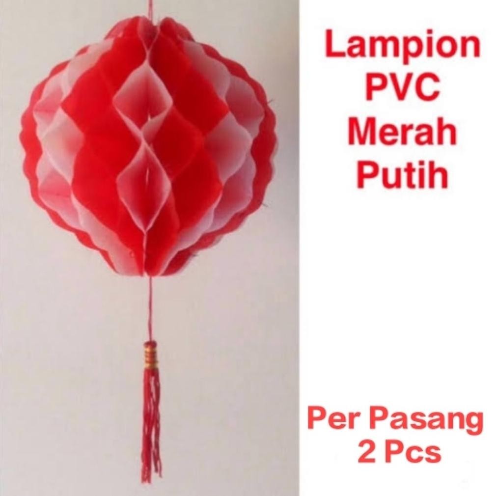 Eq-77 Lampion Lipat Plastik Honeycomb Gantung Dekorasi Hiasan Dirgahayu Hut Ri Indonesia 17 Agustus