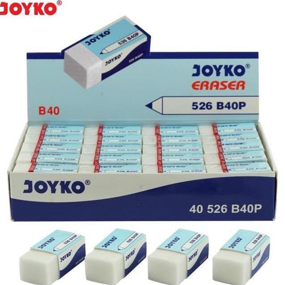 

1Pak Penghapus Stip Joyko Putihhitam Kecil 40Pcs