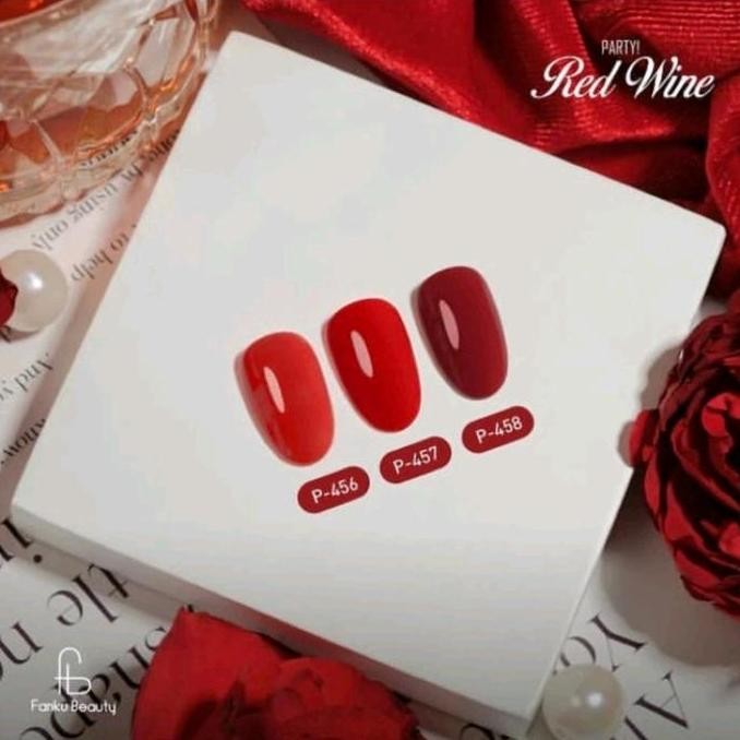 Terbaru Party Red Wine Series Party Kutek Gel Merah Maroon Kutek Halal