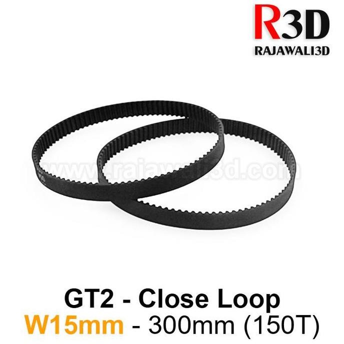 Timing Belt GT2 Lebar 15mm Close loop gigi 150T L 300mm