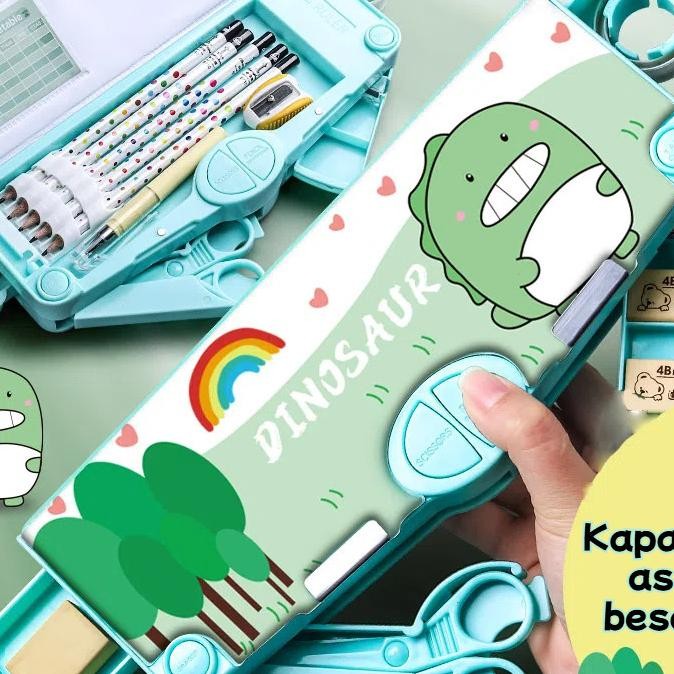

Abanhappy Tempat Pensil Multifungsi Kotak Pensil Anak Lengkap Peruncing Gunting Isolasi Penghapus Penggaris Alat Tulis Sekolah