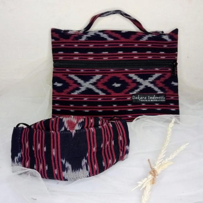 Pouch Etnik Tenun Ikat Dakara Indonesia