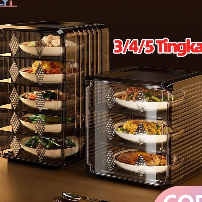 Cod345 Tingkat Food Ra Storage Tudung Saji Rak Makanan Bertingkat Akrilik Rak Makan Bertingkat Serba