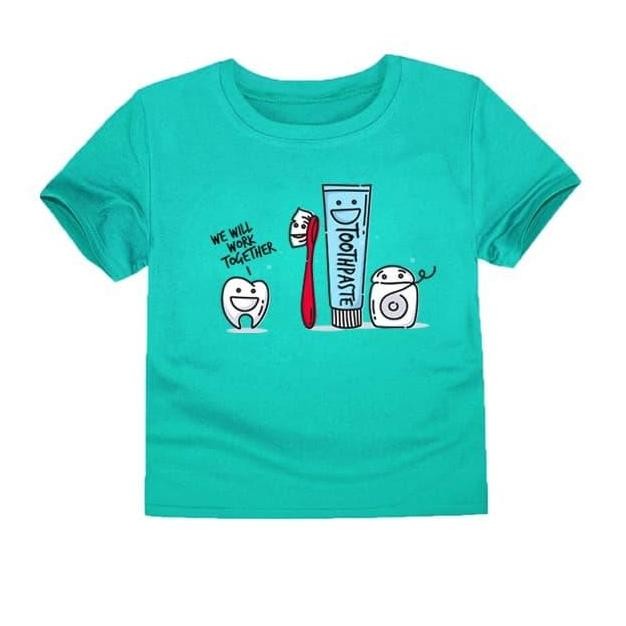 LittleFresco - Kaos Anak Toothpaste Hijau Muda