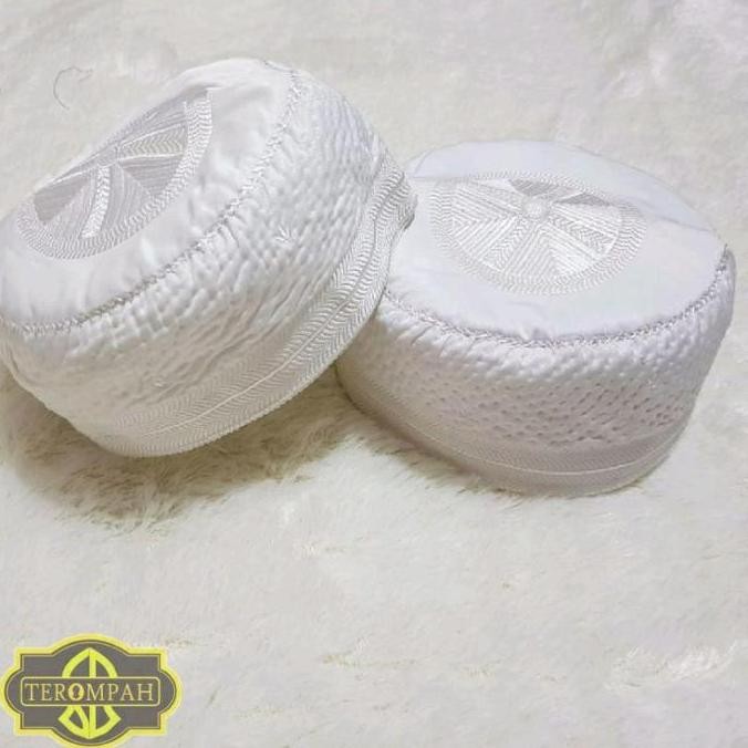 TERBARU KOPIAH MADINAH PUTIH ORIGINAL/ KOPIAH HAJI PUTIH