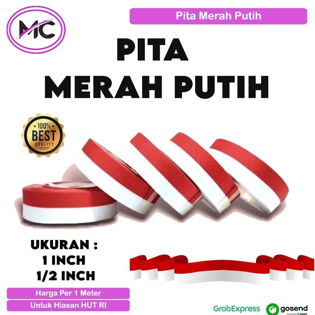 

Ew-45 Pita Merah Putih Pita Kado Hias Dekorasi Ukuran 1 1/2 2 Inch Pita Kain Satin Agustusan 2Cm 5Cm Harga Per Meter Pita Bendera Kado Hampers Hut Kemerdekaan Ri