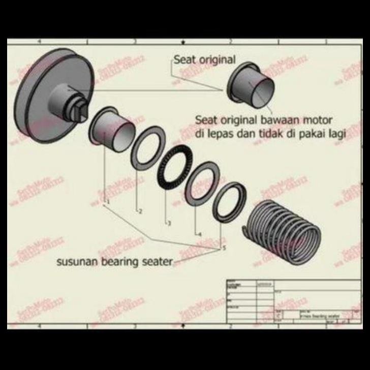 DISKON BEARING SEATER KOMPLIT BEAT KARBU BEAT FI NON ESP PRESISI MERK VETOR 