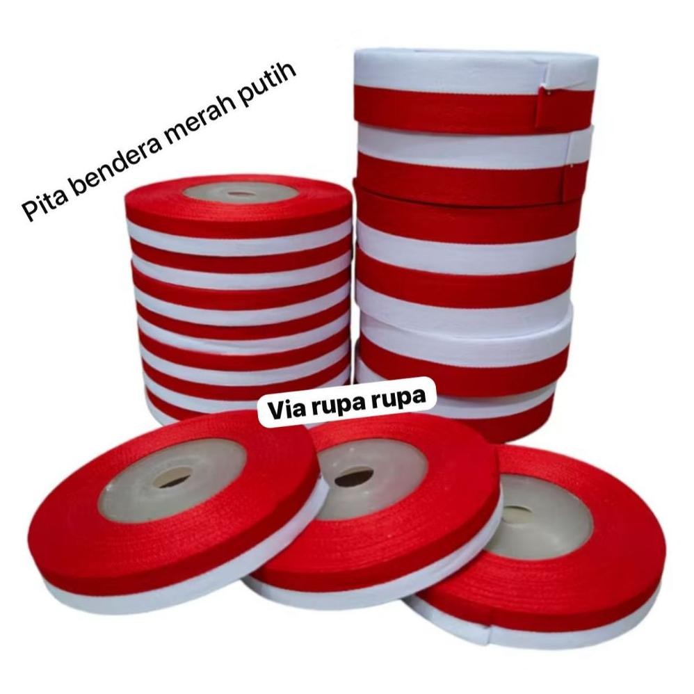 

Tr21 Pita Roll Bendera Kain Merah Putih Kemerdekaan Indonesia 17 Agustus