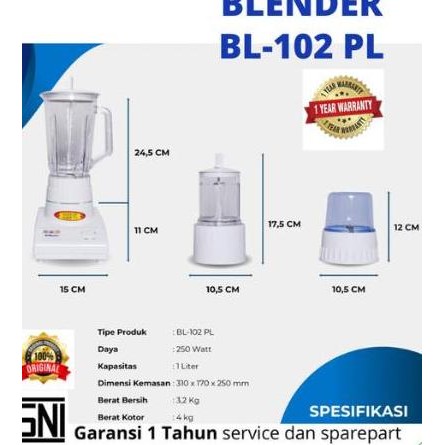 Miyako Blender Bl-102 Pl / Bl 102Pl / Bl 102 Pl / Bl-102Pl / 102-Pl Co