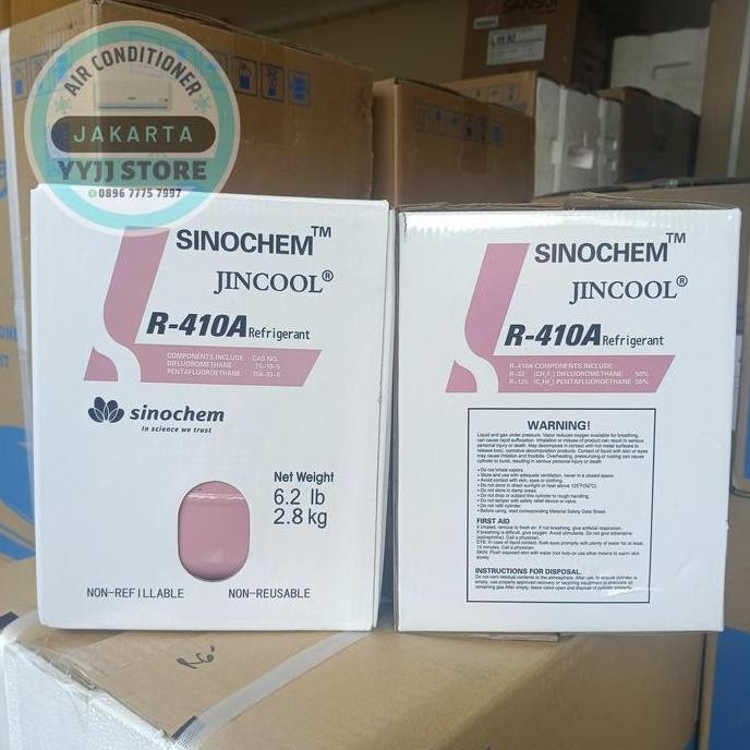 Freon Ac Refrigerant Merk Jincool R410A (2,8Kg / 6,2 Lbs) R410 Co