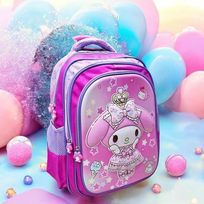 Tas Troli Sekolah Sd Kuromi Ransel Anak Melody Sanrio Momoroll Hello