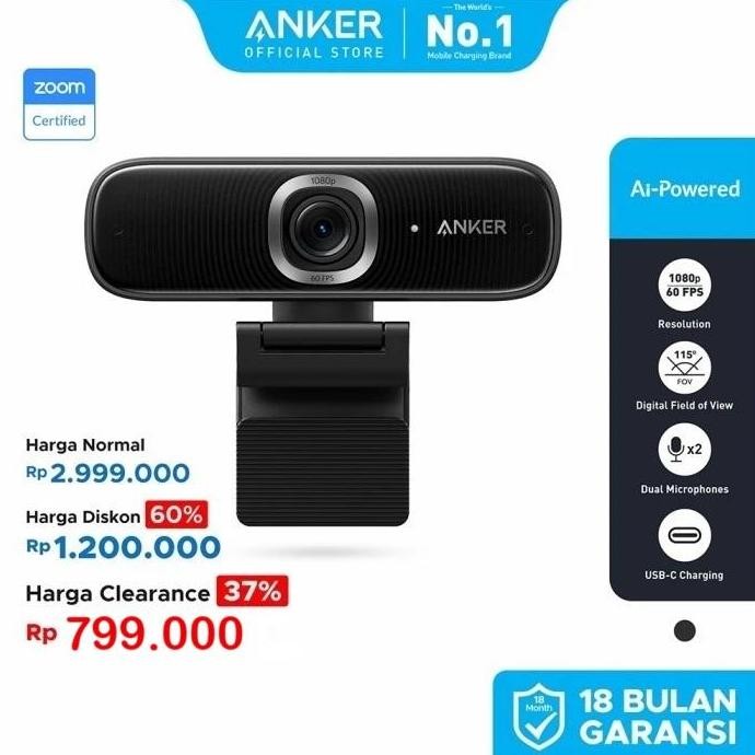 Webcam Anker Powerconf C300 - A3361 Ai Auto Focus Co
