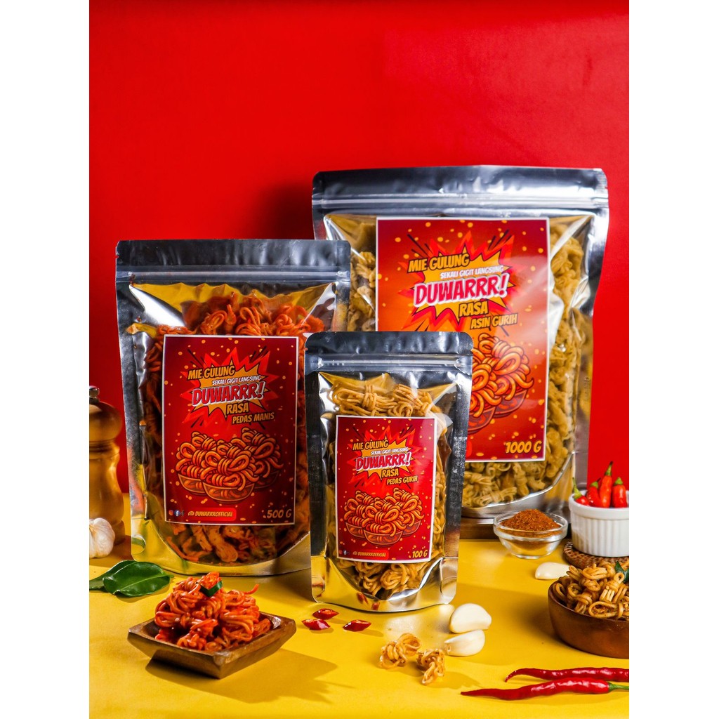 

1000gram Mie Gulung DUWARRR Daun Jeruk Pedas Manis Asin Renyah Dan Gurih