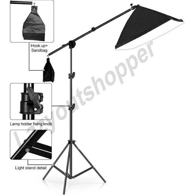 NEW - Paket softbox light stand dan boom arm