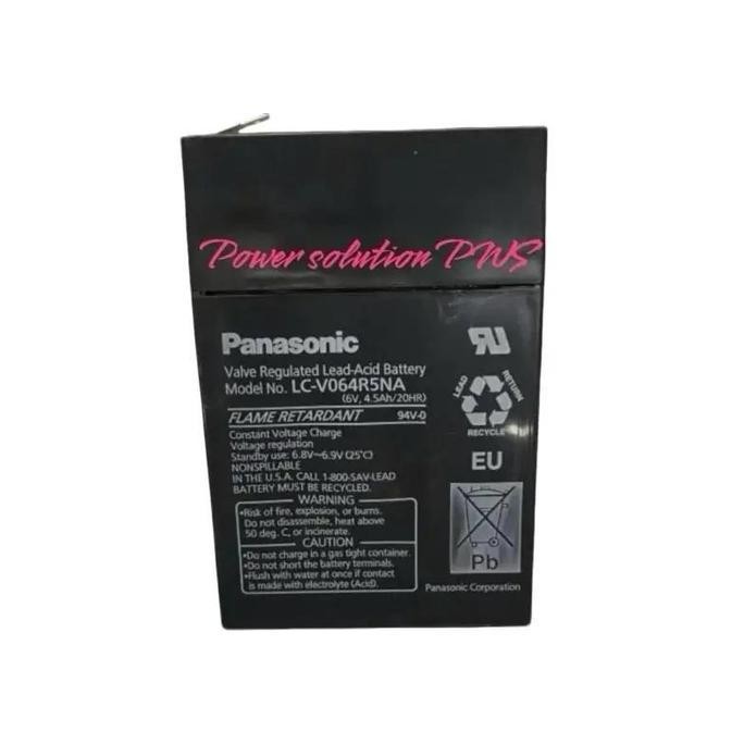 PROMO - Panasonic Aki Kering 6V4.AH Baterai Mobil Charger Motor Remote Anak Battery Lampu Max