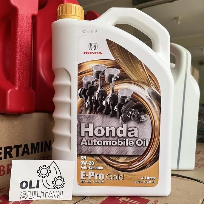 Ready HONDA AUTOMOBILE OIL E-PRO GOLD SN 0W-20 4L | ORIGINAL OLI MOBIL